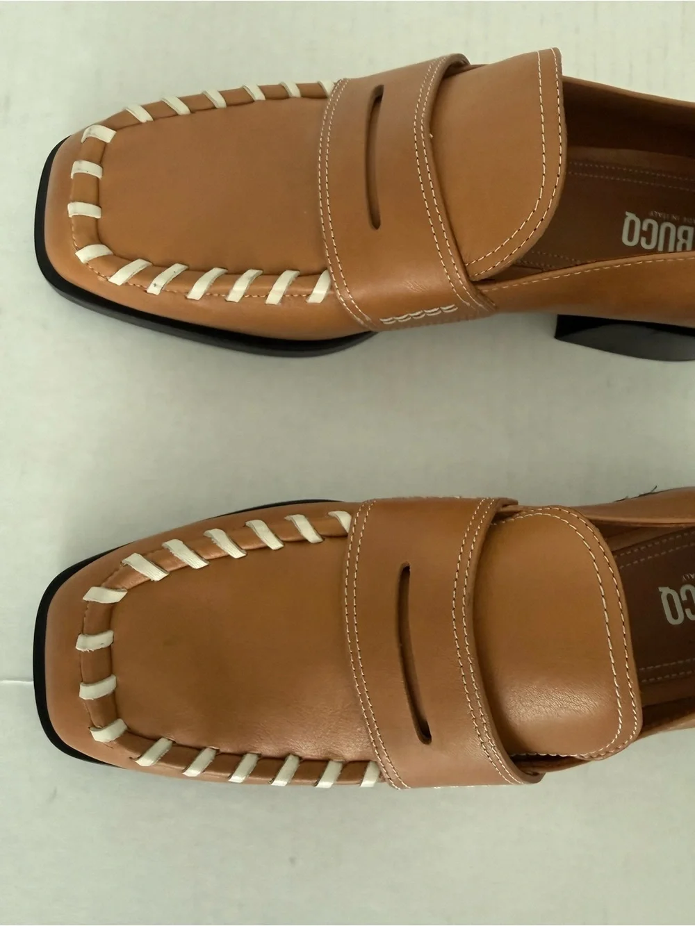 Labucq George Loafers with White Stitching Size 40